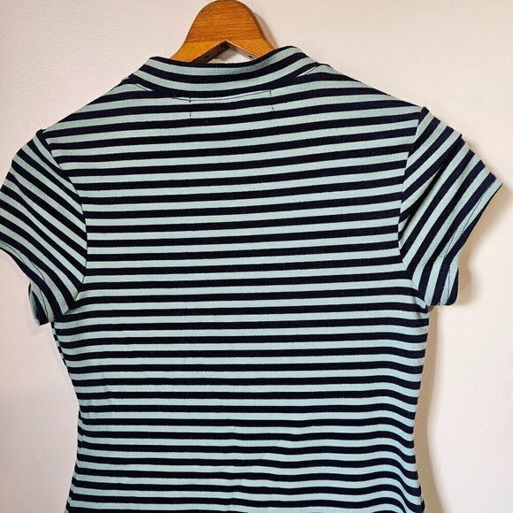 EUC FP BEACH STRIPED MOCK NECK CAP SLEEVES SHORT DRESS SIZE XS - Picture 3 of 15